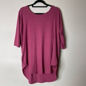 Pure + Good Anthropologie waffle knit shirt women’s large 3/4 sleeve